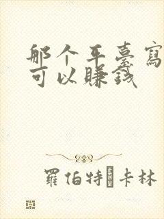 那个平台写小说可以赚钱