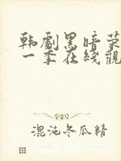 韩剧黑暗荣耀第一季在线观看