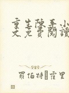 重生陈平小说全文免费阅读