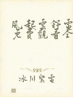 风起云舒电视剧免费观看全集高清封面