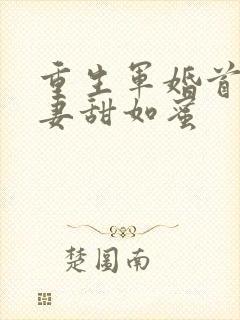 重生军婚首长宠妻甜如蜜封面