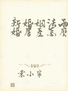 新婚姻法两人离婚房产怎么分割封面