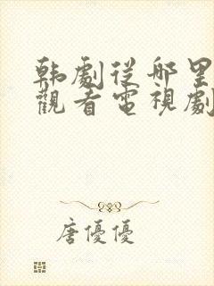 韩剧从哪里免费观看电视剧封面