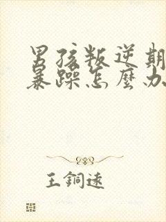 男孩叛逆期脾气暴躁怎么办