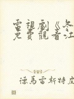 电视剧《冬至》免费观看江