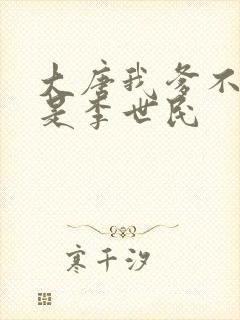 大唐我爹不可能是李世民封面