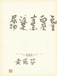 尿液有白色沉淀物是怎么会事