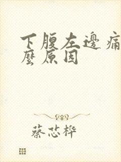 下腹左边痛是什么原因