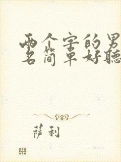 两个字的男生网名简单好听