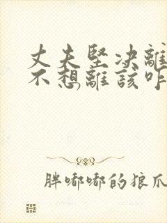 丈夫坚决离婚我不想离该咋样挽救