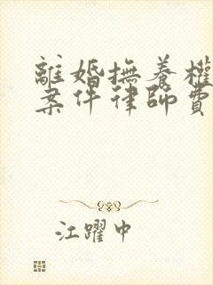 离婚抚养权诉讼案件律师费封面