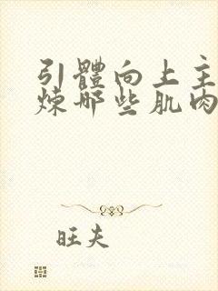 引体向上主要锻炼哪些肌肉