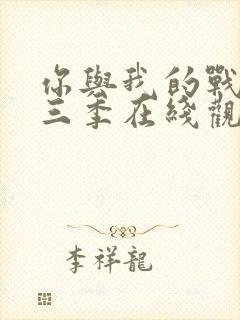 你与我的战场第三季在线观看