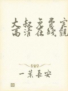 大叔免费完整版高清在线观看