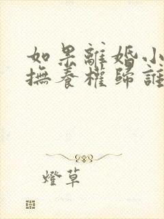 如果离婚小孩的抚养权归谁封面