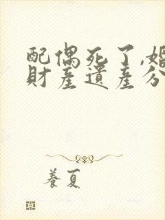 配偶死了,婚前财产遗产分配比例