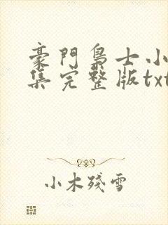 豪门枭士小说全集完整版txt