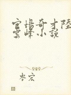 官场奇才陆羽刘云峰小说封面