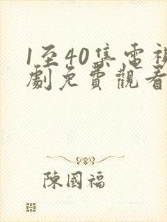 1至40集电视剧免费观看