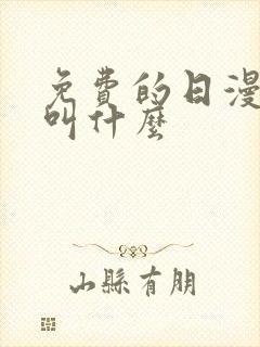 免费的日漫软件叫什么