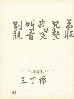 别叫我兄弟免费观看完整版在线全集