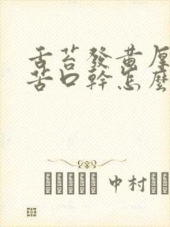 舌苔发黄厚腻口苦口干怎么回事