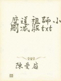 魔道祖师小说未删减版txt