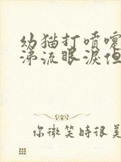 幼猫打喷嚏流鼻涕流眼泪但是很精神