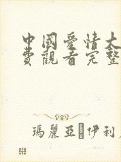 中国爱情大片免费观看完整版封面
