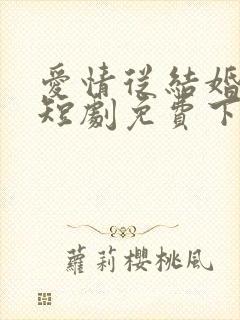 爱情从结婚开始短剧免费下载