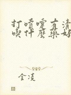 打喷嚏有清鼻涕吃什么药好