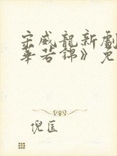 宋威龙新剧《韶华若锦》免费观看全集