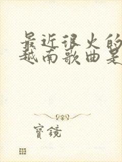 最近很火的一首越南歌曲是什么