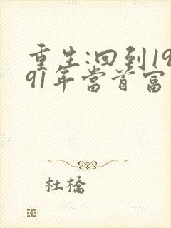 重生:回到1991年当首富小说