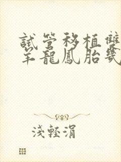 试管移植双绒双羊龙凤胎几率大不封面