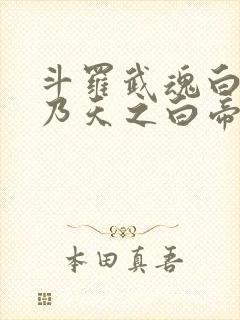 斗罗武魂白虎吾乃天之白帝小说封面