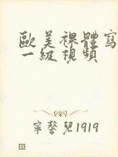 欧美裸体写真集一级视频