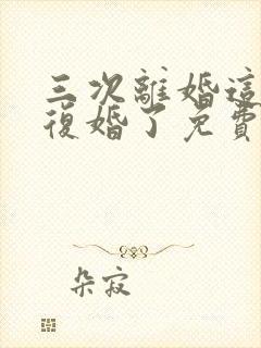 三次离婚这次不复婚了免费阅读小说全文