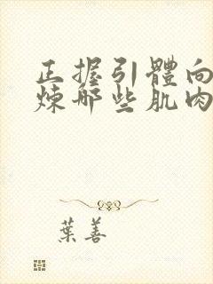 正握引体向上锻炼哪些肌肉