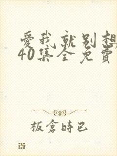 爱我就别想太多40集全免费看