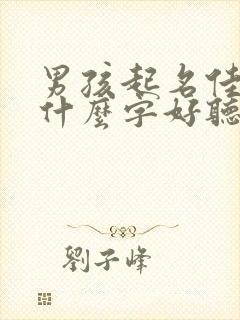 男孩起名佳字配什么字好听