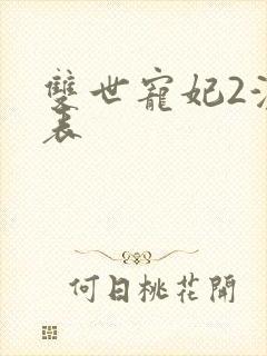 双世宠妃2演员表