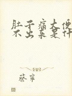 肚子痛大便又拉不出来是什么原因