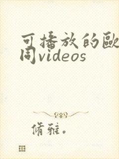 可播放的欧美男同videos封面