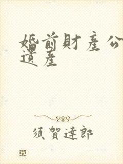 婚前财产公正 遗产