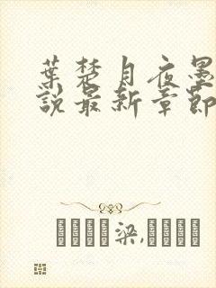 叶楚月夜墨寒小说最新章节笔趣阁