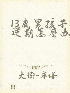 13岁男孩子叛逆期怎么办