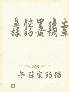 鼻腔里擤出痰一样的黄稠鼻涕