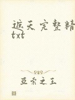 遮天完整精校版txt