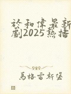 于和伟最新电视剧2025热播最火剧免费观看